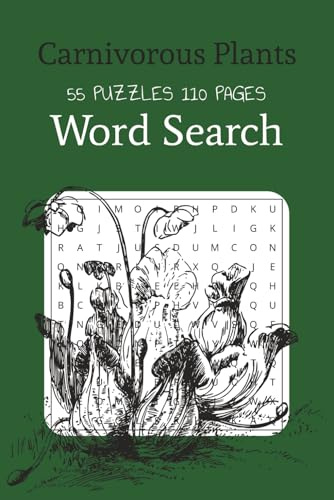 Carnivorous Plant Word Search: Memory Game- Word Game- Gift idea for travel, leisure, and relaxation..- Memory Brain Training- Teens, Adults, and ... Plant Word Game- Plant word Search-