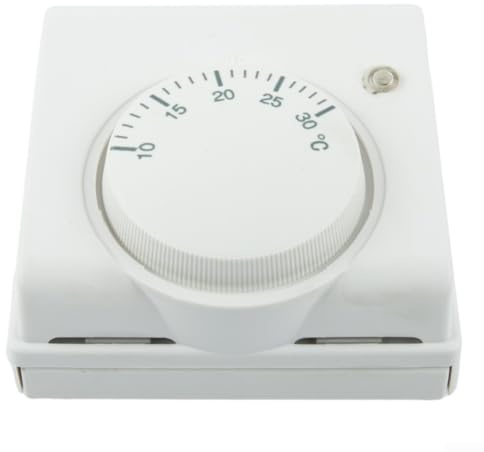 Gdfnmogo Non-Programmable Mechanical Room Thermostat, 220V AC Heating Controller, ABS Housing, Rotary Knob Temperature Adjustment, Wall Mounted For Home