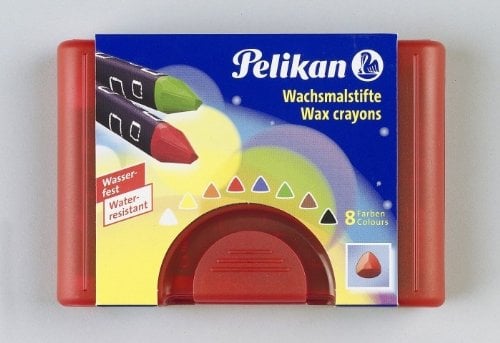 Wachsmaler dreieckig wasserfest im Kunststoffetui rot