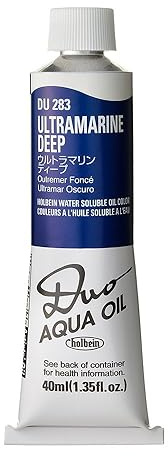 Holbein : Duo Aqua : Watermixable Oil Paint : 40ml : Ultramarine Deep