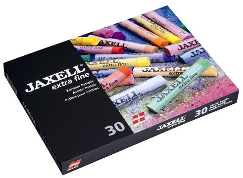 Honsell 46030 - Jaxell extra fine Künstlerpastelle, 30er Set im Kartonetui, weicher Farbabstrich, hohe Farbbrillanz, für Künstler, Hobbymaler, Schule, Kunstunterricht und Ausbildung