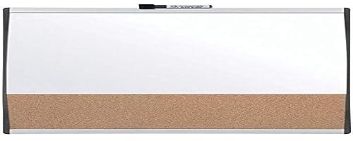 Nobo Kleines Magnetisches Whiteboard mit Kork-Notiztafel, Gewölbter Rahmen, Wandmontage, Hochformat oder Querformat, Zuhause/Büro, 585 x 430 mm, 1903810