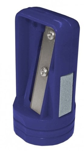 Conmetall Anspitzer für Zimmermannsbleistift, Kunststoff, Handbuch, Schwarz, Rot, Gelb, Blau, 55x28x27 mm, Bleistiftspitzer