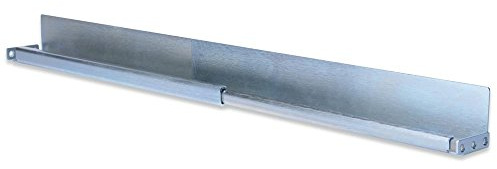 DIGITUS 1HE Gleitschienen für 19 Serverschränke, Variabele Tiefe von 50 bis 75 cm, L-Profil, 2mm starkes Stahlblech, Traglast 100 kg, Silber