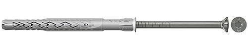 Fischer Tasselli Prolungati SXRL 10x290 Tcon Vite T.S.P. Acciaio Inossidabile A4, Torx, per Installazioni Passanti su Calcestruzzo, Mattone Pieno e Forato, 522718