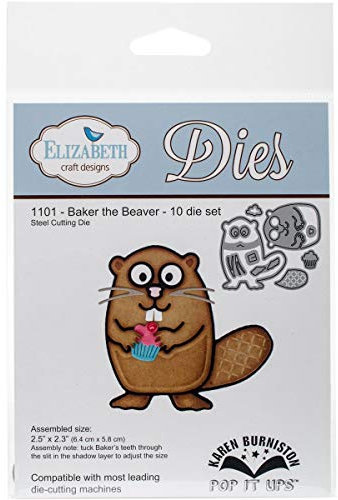 Elizabeth Craft Designs Pop It Up Metal Dies By Karen Burniston Baker The Beaver, 2. 3-inch x 2.5-inch