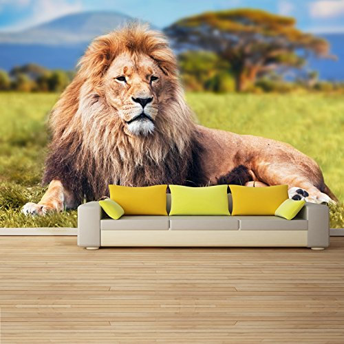 azutura Lion Safari Wall Mural Wallpaper available in 8 Sizes Digital