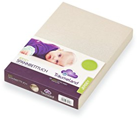 Träumeland TT02016 Spannbetttuch Jersey, beige, 75 x 100 cm