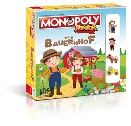 Winning Moves - Monopoly Junior - Mein Bauernhof - Bauernhof-Spiel - Alter 5+ - Deutsch
