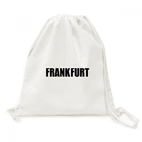 DIYthinker Frankfurt Deutschland Stadt Name Canvas-Rucksack-Reisen Shopping Bags