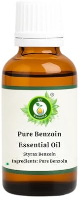 R V Essential Reines Ätherische Benzoin Öl 100ml (3.38 Unzen) - Styrax Benzoin (100% reiner und natürlicher Dampf destilliert) Pure Benzoin Essential Oil