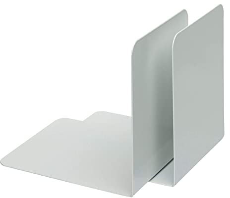 Alco-Albert 4302-11 Buchstützen aus Metall, 130 x 140 x 140 mm, 20 Stück (10 Paar, Weiss)