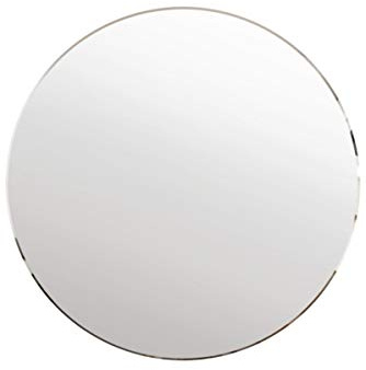 MirrorOutlet All Glass Bevelled Classic Design Round Mirror 80 x 80CM 2ft8 x 2ft8, Frameless