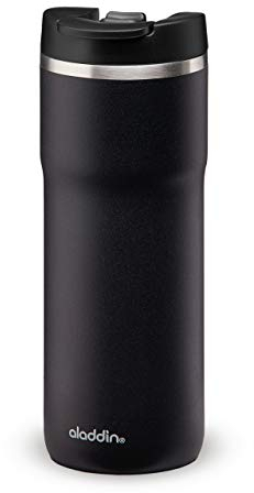 Aladdin Barista Java Thermavac Leak-Lock Edelstahl Thermobecher 0.47L Lava Black - Auslaufsicherer Becher - Kaffeebecher To Go Thermo - Hält 4 Stunden Heiß - BPA-Frei - Spülmaschinenfest
