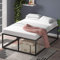 Cadre de lit plateforme en métal 46 cm Joseph ZINUS | Sommier | Support à lattes en bois | Rangement sous le lit | 180 x 200 cm | Noir
