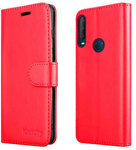 iCatchy Para Alcatel 1S/3L 2020 Funda de cuero cartera libro Flip Folio soporte vista cubierta compatible para Alcatel 1S/3L 2020 teléfono caso