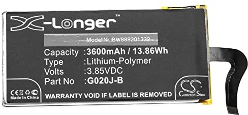 vhbw Akku kompatibel mit Google Pixel 4 XL, G020P Handy Smartphone Telefon (3600mAh, 3,85V, Li-Polymer)