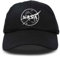 DALIX NASA Baseballkappe für Herren und Damen, Baumwolle, bestickt, verstellbar, Weißer Fleischbällchen/Schwarz, Einheitsgröße