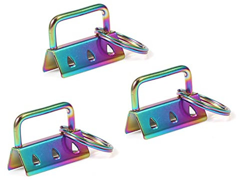 SPEEDWOX Juego de 20 alicates para Llaves de Arco Iris de 1.25 Pulgadas con Pinzas para Llavero, alicates para Romper Vidrio de 8 Pulgadas con Puntas de Goma, mordazas Planas