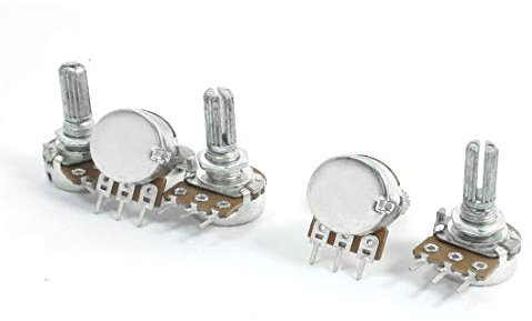 NEW LON0167 5Pcs B1M 1M Ohm Top einstellbar 3 Anschlüsse Rotary Audio Einzelne Linearkegel-Potentiometer(5Pcs B1M 1M Ohm Top Adjustable 3 Terminals Rotary Audio Single Linear Taper Potentiometers