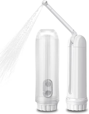 Bidet de voyage portable – Mini bidet personnel pliable avec 2 options de pression pour l'hygiène personnelle, le nettoyage, l'apaisement post-partum, le traitement du périnée et des hémoroïdes