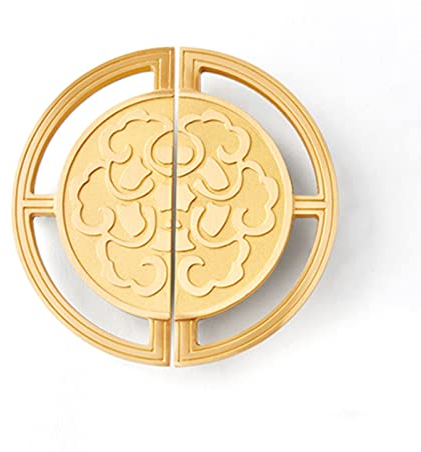 1 Paar Reines Kupfer Möbelgriffe Halbkreis Schrankgriffe Küchengriffe Massiver Küchenschrank Türgriff Schlafzimmer Kommode Griff, Gold (Large)