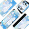 BelugaDesign Dog Anime Switch Skin | Niedlicher Cutecore Pastell-Aufkleber aus Vinyl | Zimtschnecke, Kawaii, Japanisches Cartoon-Spiel, kompatibel mit Nintendo Switch (Switch OLED, Blau)