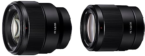 Sony SEL35F18F Objectif 35 mm Ouverture F 1.8 & SEL-85F18 Objectif 85 mm Ouverture F1.8 Plein Format pour Monture E Sony
