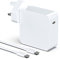 shefor - 61W MacBook Pro USB-C Power Adapter with 6.5ft USB-C to USB C Cable, For MacBook Pro, MacBook Air, iPad Pro