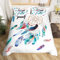 Loussiesd Kinder Baby Bettwäsche 100 x 135 Traumfänger Bettwäsche Mädchen Aquarell Federn Motiv Bettbezug mit 1 Kissenbezug 40x60cm Bunt Dream Catcher Traumfänger Bettwäsche Boho Jugendzimmer Dekor
