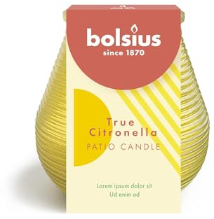 BOLSIUS True Citronella gelbe olympische Terrassen-Lichtkerze
