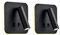 uksunvi Applique LED, applique de lecture de chevet, liseuses murales LED 12W, spot orientable （3W + 9W 3000K lumière chaude） (Noir carré 2PCS)