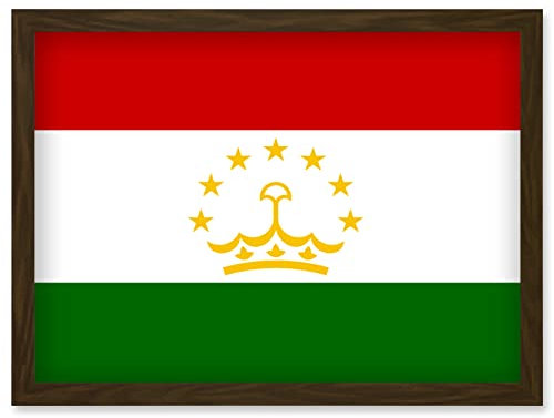 Artery8 Tajikistan National Flag Patriotic Vexillology World Flags Country Region Poster Artwork Framed Wall Art Print A4