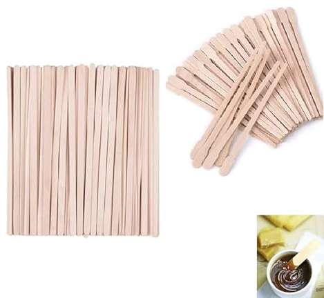 Bâtons De Cire Baton Epilatoire Jetable,Spatules Épilation en Bois,Spatules à Cires,Bâton Epilation Cire,Bâtonnets en Bois,Spatule Cire Chaude 2 tailles 88mm&114mm