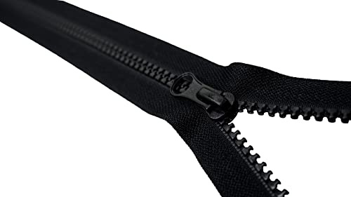 King of Trade Reißverschluss Kunststoff 90 cm 2# Schwarz