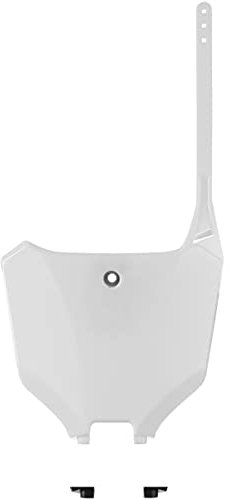 POLISPORT 8680600002 - OEM-Replica Front Nummernschild aus strapazierfähigem und widerstandsfähigen glänzendem Kunststoff kompatibel mit Motorrädern Honda in Farbe weiß