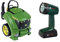 Theo Klein 3916 John Deere Tractor Engine ab 3 Jahren & 8448 Bosch Akku-Lampe | Batteriebetriebene Lampe um 90 Grad drehbar | 4 Lichtfarben | Spielzeug für Kinder ab 3 Jahren