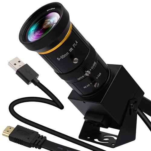 IFWATER HDMI USB Webcam 4K Camera Simultaneous Output Video Conference 10X Optical Zoom Lens Close up Computer Web Cam for Webcast Industrial Inspection Education Training Camera
