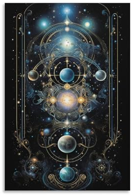 FOCCAR Magnificent Galaxy Leinwand Wandkunst Abstrakte Moderne Science Fiction Poster Wanddekoration Malerei Kunst für Zuhause Zimmer Kunstwerk