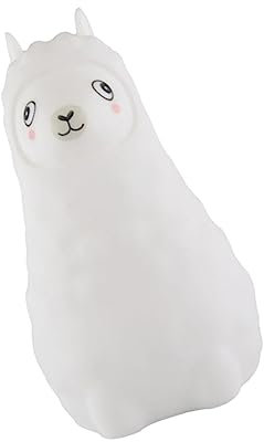 Toyvian Tischlampe Alpaka Nachtlampe, LED Silikon Lampe Kinder Schlummerlicht Nachtleuchte Deko Lampe Romantische Beleuchtung FüR Schlafzimmer Wohnzimmer