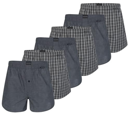 Schiesser - Web - Boxershorts - 6er Pack (8 Schwarz)