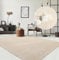 the carpet Relax Moderner Flauschiger Kurzflor Teppich, Anti-Rutsch Unterseite, Waschbar bis 30 Grad, Super Soft, Felloptik, Beige, 300 x 400 cm