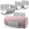 Aura Nest, set di 4 portasciugamani in legno di bambù, accessori da bagno, porta asciugamani da parete per asciugamani arrotolati, portasciugamani in legno, per bagno, spa, bagno, bianco