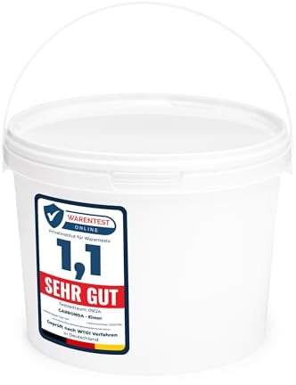 Garronda 3L 50 Stück Eimer mit Deckel Weiß Aufbewahrungsbehälter GD-0071 | Mit Bügelgriff, strapazierfähig, leicht zu reinigen und lichtundurchlässig, schützt vor Austrocknung und Insektenzugang