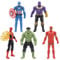 Heros Figures, 5Pcs Pvc Figures Collecting Hulk Iron Man Thanos Captain America Spider Model Cake Toppers Figures Heros Series Toy for Kids Birthday Gift