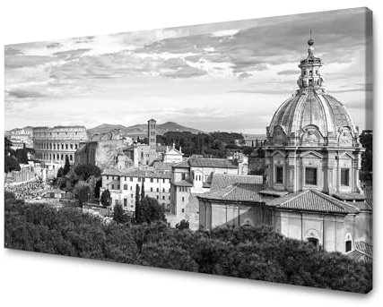 GP TONER Leinwandgemälde Italien Rom schwarz-weiß 90X60 cm