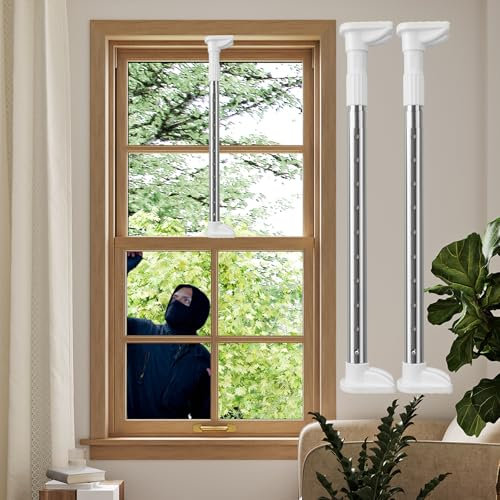 Window Locks for up and Down Windows-for Cabin Window Privacy and Security-Adjustable18 to 30 in, Security Bars for Windows-Window Locks-Window Safety Bars-Window Lock bar(2 Pieces)