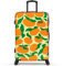 BHPPY Reisekoffer mit Muster - Großer Check-in Koffer mit Zahlenschloss - 4 Rollen - Orange (77 cm)