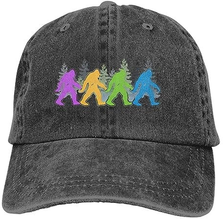 ROBEIUO Cowboy-Baseballkappe Basecap Yeti Baseball Kappe Männer Hüte Frauen Visier Schutz Snapback Bigfoot Sasquatch Caps