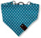 vanClyde® Rome Hundehalstuch, Dreieckstuch, Bandana für Hunde, größenverstellbar, Stilvolles Accessoire in Blau gepunktet mit Karabinerverschluss, Größe L